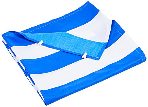 Floracord komplett mit der Seilspanntechnik Universal Senkrecht-Sonnensegel, Blau-weiß, 230x140 cm, 05-77-63-35 von Floracord