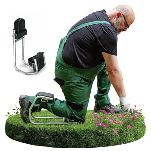 Florade KNIESITZ – Ergonomischer Knieschoner mit Sitzfunktion – leichtes, stabiles Aluminium – Größen L – schmerzfrei knien & bequem sitzen – idealer Knieschutz bei Gartenarbeit, Bau & Handwerk von Florade