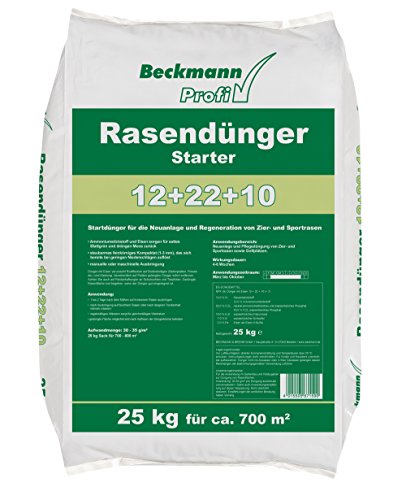 Beckmann Profi Rasendünger Starter 12+22+10, 25 kg von Floragard