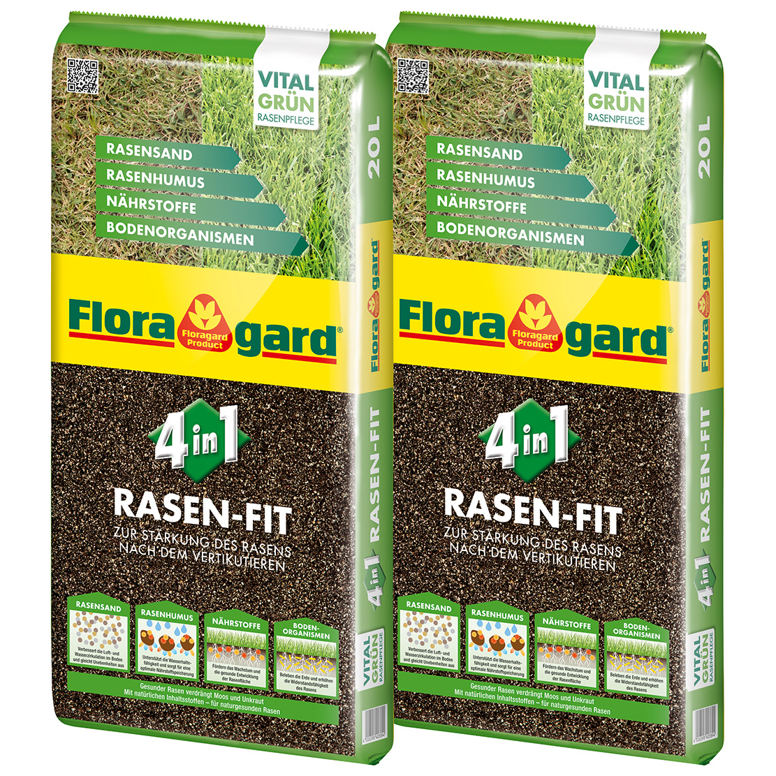 Floragard 4-in-1 Rasen Fit 2x20 L von Floragard