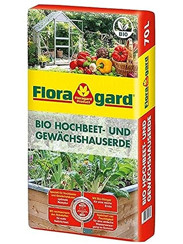 Floragard Bio Hochbeet- und Gewächshauserde, 70 liters, Braun von Floragard