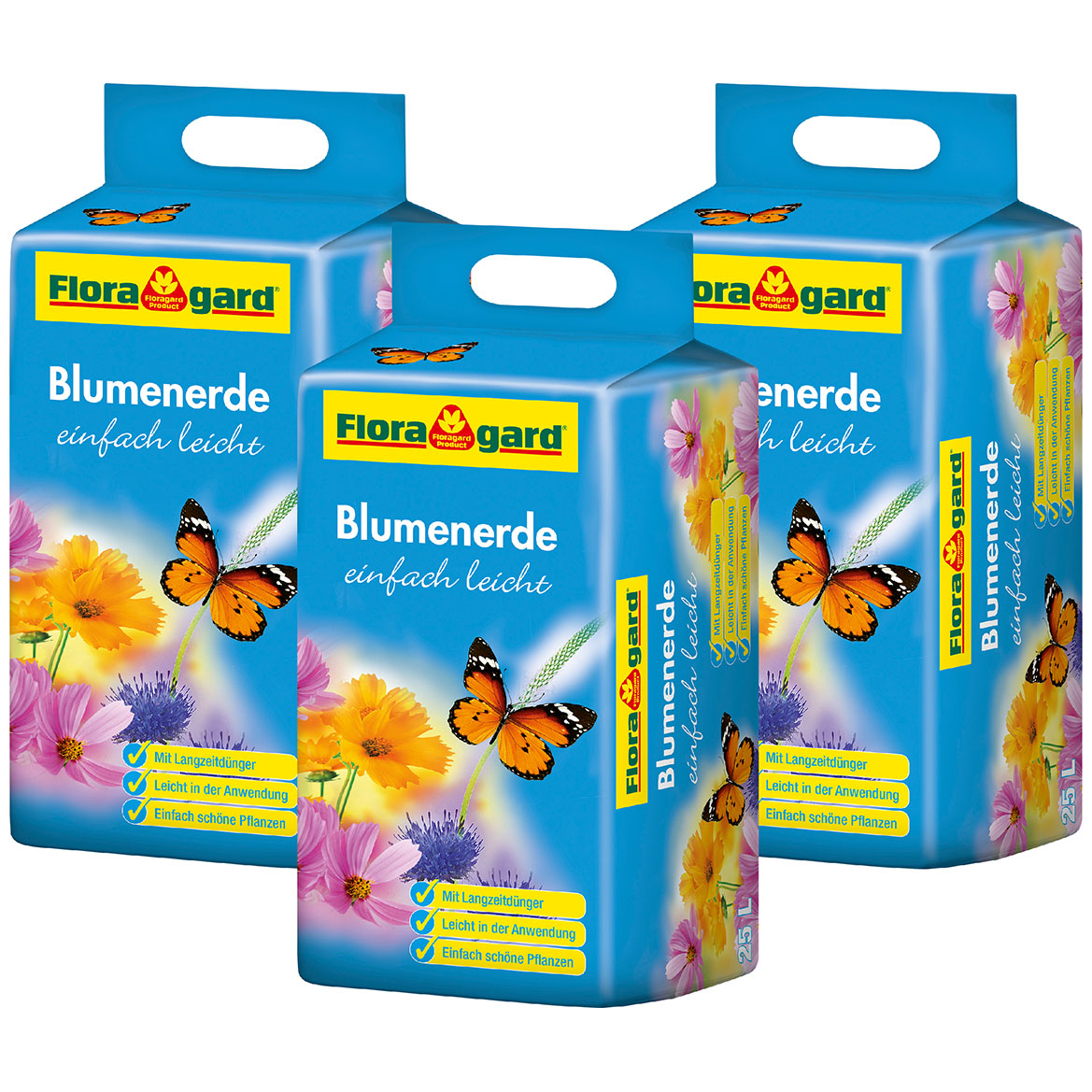 Floragard Blumenerde leicht 3x25 L von Floragard