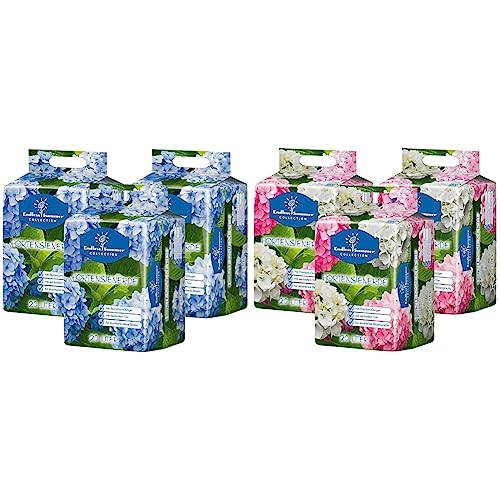 Floragard Endless Summer Hortensienerde blau 3x20 L • zum Pflanzen und Umtopfen • 60 L & Endless Summer Hortensienerde rosa/weiß 3x20 L • zum Pflanzen und Umtopfen von Floragard