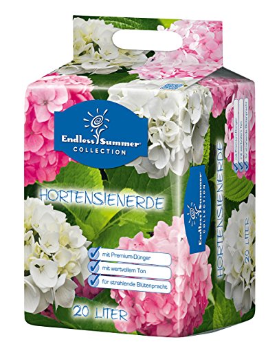 Floragard Endless Summer Hortensienerde rosa/weiß 20 L • zum Pflanzen und Umtopfen • für Beet- und Kübelbepflanzung • für weiße, rosa und pinke Hortensien • mit Tongranulat von Floragard