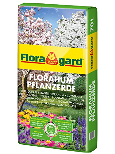 Floragard Florahum Pflanzerde 70 L • Universalerde • für Blumenbeete, Stauden, Sträucher, Gehölze und andere Gartenpflanzen • mit Tongranulat und dem Naturdünger Guano von Floragard