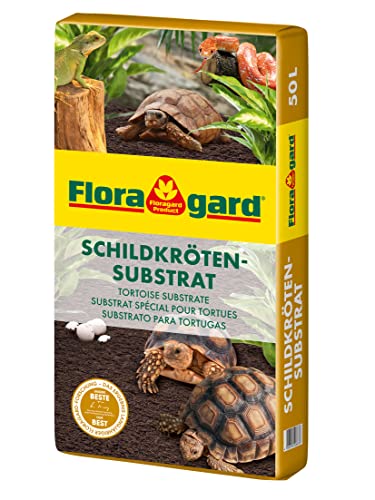 Floragard Schildkrötensubstrat 50l - natürliche Einstreu ohne Dünger - für Landschildkröten u. andere Reptilien - für Frühbeet, Überwinterung und für Terrarien von Floragard