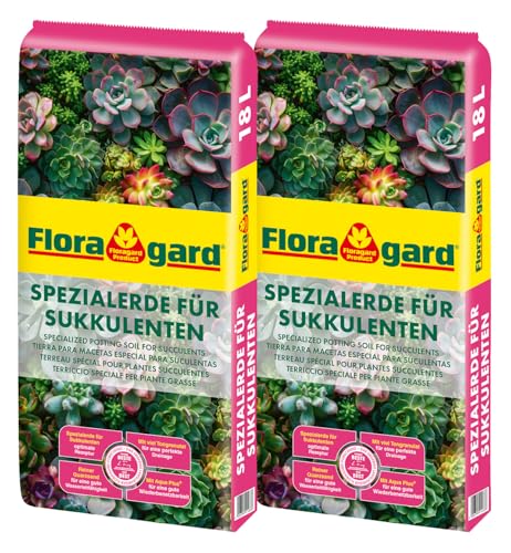 Floragard Spezialerde für Sukkulenten und Kakteen – Optimale Erde für gesundes Wachstum und Stabilität - 2x18 Liter Floragard Spezialerde für Sukkulenten und Kakteen – Optimale Erde für gesundes Wachstum und Stabilität - 2x18 Liter von Floragard
