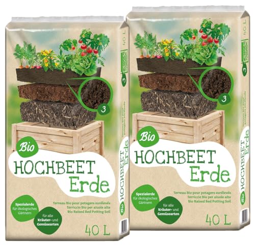 Floragard Universal Bio Hochbeet-Erde 2x40 Liter - 80 Liter von Floragard