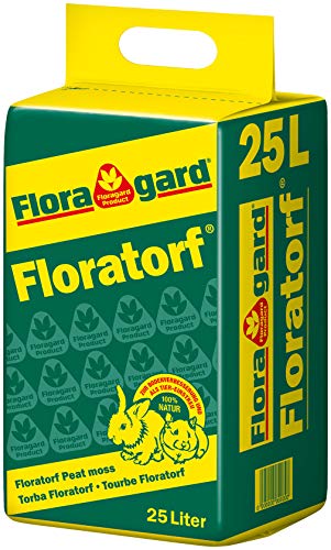 Floratorf 25 L - Reiner ungedüngter Weißtorf zur Bodenverbesserung, für fleischfressende Pflanzen oder als Einstreu für Kleintiere von Floragard