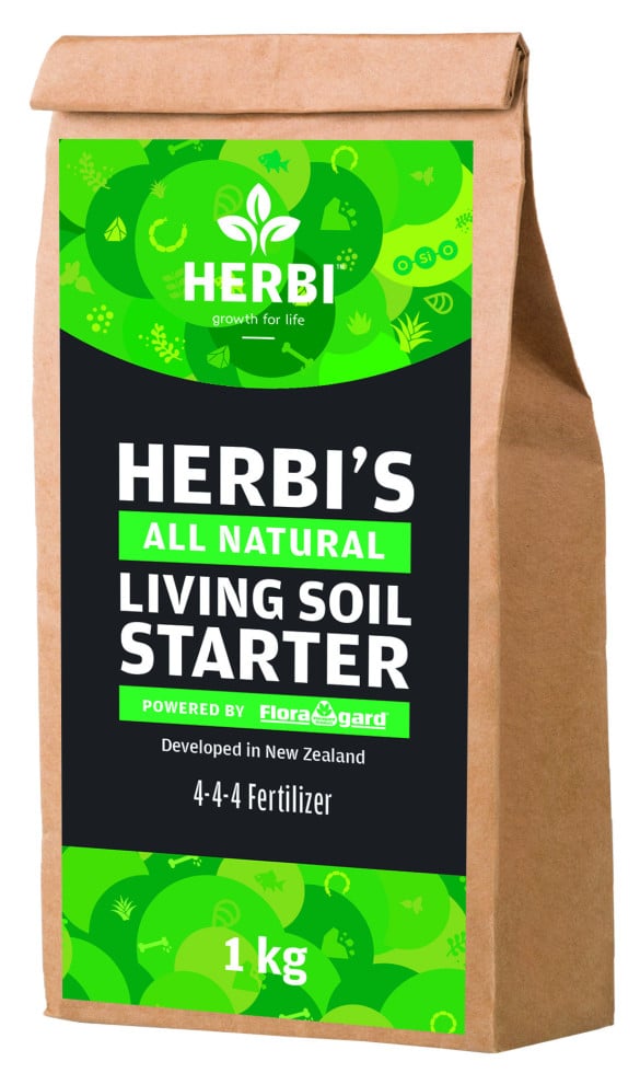 Herbi's Living Soil Grow Starter Biologisch aktiver Naturdünger 1 kg von Floragard