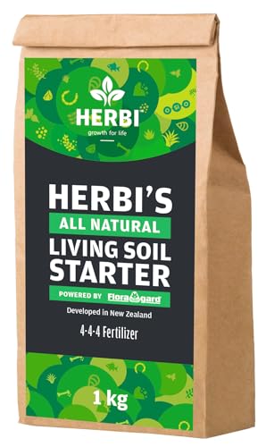 Herbi's Living Soil Starter 4-4-4-Biologisch aktiver Naturdünger - 1x 1kg von Floragard