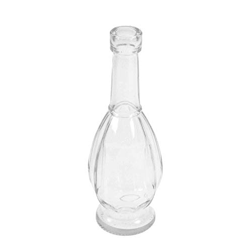 Floral-Direkt Minivase Flasche ca 16,5x6cm schlanke Bauchvase Oliven Mini Vase f. Etikett, Menge:1 St. von Floral-Direkt