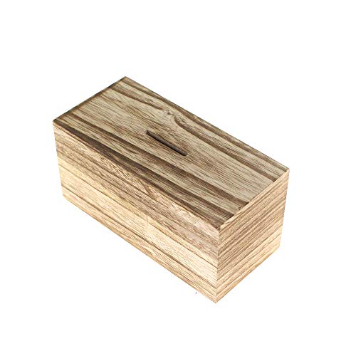 Floral-Direkt Spardose Holz ca15×7×7,5cm beschriftbar Sparbüchse Holzbox Holzkiste Geschenkbox von Floral-Direkt