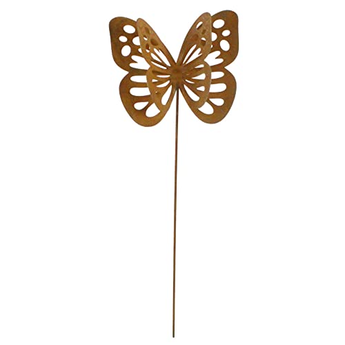 Floral-Direkt Stecker Schmetterling L30cm Metall rost Garten Deko Butterlfly Beet Pick Stab von Floral-Direkt