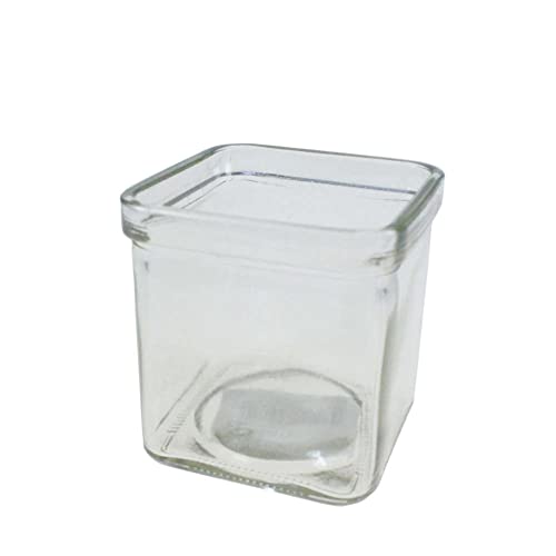 Windlicht Glas quadratisch 7,5x7,5x8cm Kerzenglas Teelichtglas von Floral-Direkt