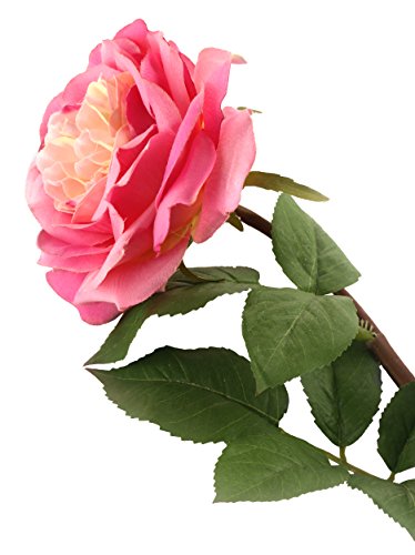 Floral Elegance künstlichen 92 cm Single Stem vollständig Open Pink Roses X 6 – Luxus Silk Flower Range von Floral Elegance (I-Fulfilment)