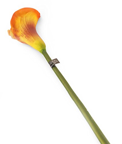 Floral Elegance künstlichen 94 cm Single Stem Orange Calla Lilies X 6 – Luxus Silk Flower Range von Floral Elegance (I-Fulfilment)