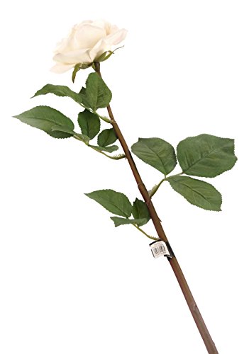 Floral Elegance Künstliche Rosen, 92 cm, Elfenbeinfarben und Rosa, 6 Stück von Floral Elegance