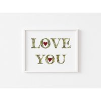 Ich Liebe Dich Wand Kunst Gepresste Farn Grafik Druck Blumen Collage, Farn, Geschenk Für Sie Ich Liebe Dich Wand Kunst Gepresste Farn Grafik Druck Blumen Collage, Farn, Geschenk Für Sie von FloralCollage