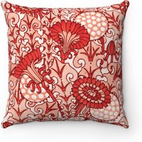 Royal Red Pillard Floral Design Spun Polyester Square Kissen - Doppelseitiger Druck 14'x 14''', 16'' X 16''', 18'' X 18''', 20' von FloralFaculty