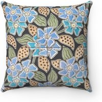 Verneuil Blue Floral Design - Spun Polyester Square Kissenhülle 14'x 14''', 16'' X 16''', 18'' 18''', 20'' " von FloralFaculty