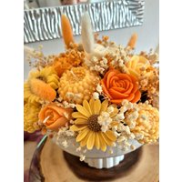 Tischdeko Herbstgesteck Trockenblumen Herbstdeko Kerzenstrauß Geschenk Blumenkerzen Sonnenblume Tischdeko Herbstgesteck Trockenblumen Herbstdeko Kerzenstrauß Geschenk Blumenkerzen Sonnenblume von FloraleKerzenideen