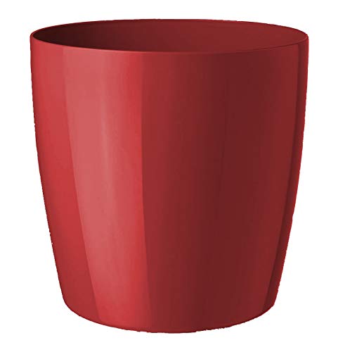 Floralo Teramo Übertopf 30cm Durchmesser x 29cm hoch rot, glänzend, in den Boden eingelassene Rollen Floralo Teramo Übertopf 30cm Durchmesser x 29cm hoch rot, glänzend, in den Boden eingelassene Rollen von Floralo e. K.