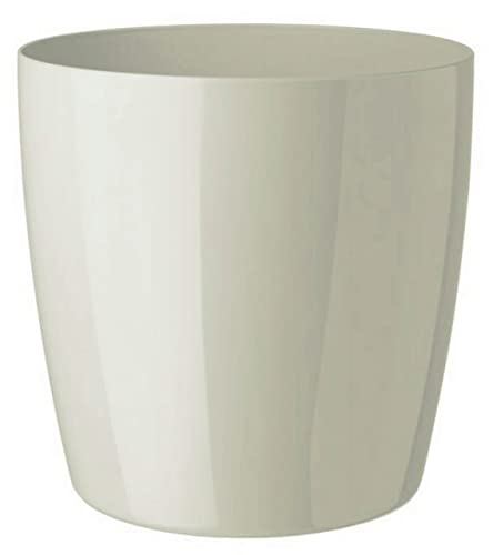 Floralo e. K. Pflanztopf Teramo rund 35 cm Ø und 34 cm Höhe, Creme hochglänzend mit Wasserreservoir und Rädern - Blumentopf Topf Pflanzgefäß Übertopf Floralo e. K. Pflanztopf Teramo rund 35 cm Ø und 34 cm Höhe, Creme hochglänzend mit Wasserreservoir und Rädern - Blumentopf Topf Pflanzgefäß Übertopf von Floralo e. K.