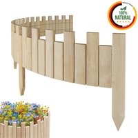 Beeteinfassung 200 x 20 cm UnbehandeltHolz Rollzaun Holzzaun Rasenkante Palisade Beetumrandung von Floranica