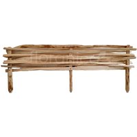 Beeteinfassung Gartenzaun Haselholz 1 st Höhe 20 x 100 cm Holzzaun Steckzaun Beetumrandung von Floranica