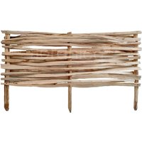 Beeteinfassung Gartenzaun Haselholz 1 st Höhe 40 x 100 cm Holzzaun Steckzaun Beetumrandung von Floranica