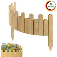 Beeteinfassung Rasenkante 100 cm lang Flexibler Gartenzaun Rollzaun Steckzaun Höhe 15 cm Natur Beeteinfassung Rasenkante 100 cm lang Flexibler Gartenzaun Rollzaun Steckzaun Höhe 15 cm Natur von Floranica
