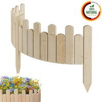 Beeteinfassung Rasenkante 100 cm lang Flexibler Gartenzaun Rollzaun Steckzaun Höhe 20cm Unbehandelt von Floranica