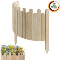 Beeteinfassung Rasenkante 100 cm lang Flexibler Gartenzaun Rollzaun Steckzaun Höhe 40cm Unbehandelt von Floranica