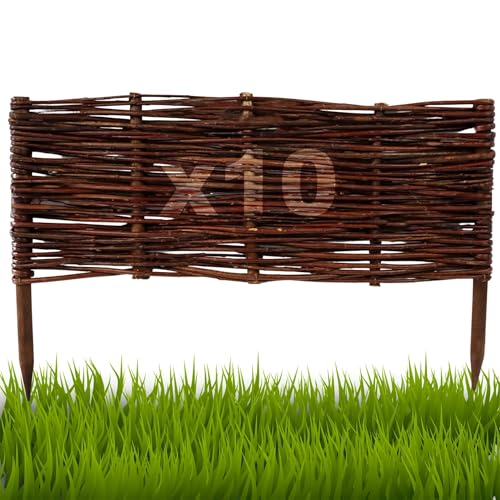 Floranica 10 Stück Beetbegrenzung aus Weide 30 cm x 60 cm Rasenkante aus Weidengeflecht Beeteinfassung Rasenkante Beetzaun Weidenzaun Palisade Abtrennung von Blumenbeetwegen Gartenbeeten Floranica 10 Stück Beetbegrenzung aus Weide 30 cm x 60 cm Rasenkante aus Weidengeflecht Beeteinfassung Rasenkante Beetzaun Weidenzaun Palisade Abtrennung von Blumenbeetwegen Gartenbeeten von Floranica