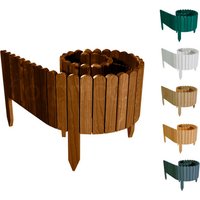 Floranica Beeteinfassung, Rollborder Flexibler Holzzaun 200 x 10 cm Braun von Floranica