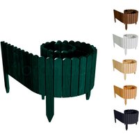 Floranica Beeteinfassung, Rollborder Flexibler Holzzaun 200 x 10 cm Grün - gruen von Floranica