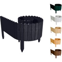Floranica Beeteinfassung, Rollborder Flexibler Holzzaun 200 x 30 cm Anthrazit - grau von Floranica