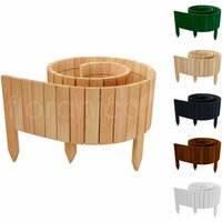 Floranica Beeteinfassung, Rollborder II Gartenzaun 200x10 cm Natur Kiefernholz Rollzaun - braun von Floranica