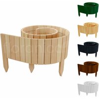 Floranica Beeteinfassung, Rollborder II Gartenzaun 200x30 cm Unbehandelt Kiefernholz Rollzaun - braun von Floranica