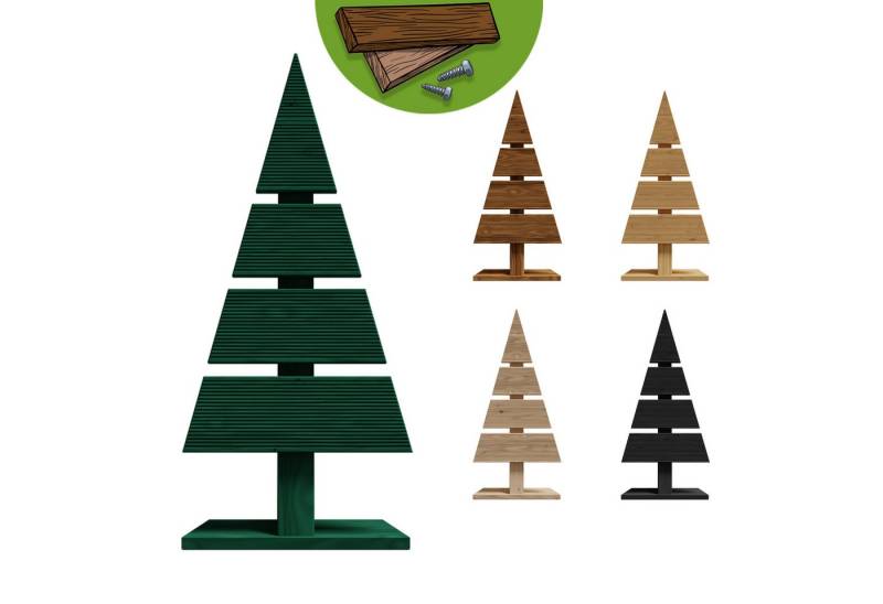 Floranica Weihnachtsfigur (1 St), Holzweihnachtsbaum Weihnachtsbaum Höhe 59 cm Breite 27 cm Grün DIY von Floranica