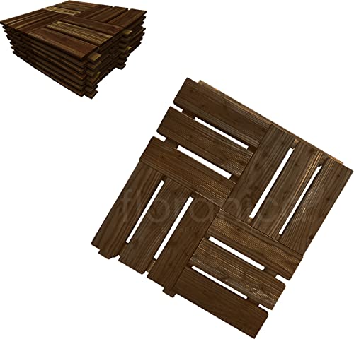 Floranica Holzterrassenplatten 1 Stück 60x60 cm Gartenfliesen Lärche Farbe braun Terrassenbelag Terrasse Balkon Gartenbelag Gartenfliesen Imprägniert EU-Produkt von Floranica