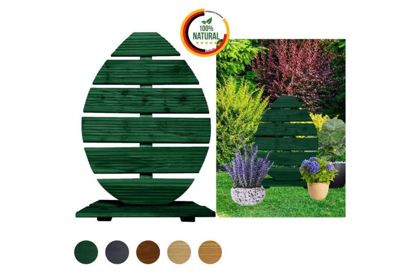 Floranica Osterfigur Osterei aus Holz Handmade Dekofigur (70 cm Hoch, 1 St., Grün), Handmade Gartendeko - 70 cm Hoch Grün von Floranica