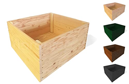 Floranica Pflanzkasten Lärchenholz Pflanzkübel aus Lärche Blumentopf draussen Blumenkasten Balkon Entwässerungsloch Holzkasten anzuchttöpfe 50cm x 53cm x 28cm Natural von Floranica