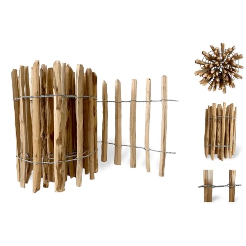 Floranica Staketenzaun aus Haselnuss Kastanie 1 laufender Meter x 100cm hoch 8-10cm Zwischenraum Hühnerzaun Lattenzaun Gartenzaun, Rollzaun,Hundezaun, Holzzaun Beeteinfassung Floranica Staketenzaun aus Haselnuss Kastanie 1 laufender Meter x 100cm hoch 8-10cm Zwischenraum Hühnerzaun Lattenzaun Gartenzaun, Rollzaun,Hundezaun, Holzzaun Beeteinfassung von Floranica