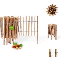 Floranica Staketenzaun, mit Pfosten Haselnuss 35cm hoch x lfm Lattenabstand 8-10cm - braun Floranica Staketenzaun, mit Pfosten Haselnuss 35cm hoch x lfm Lattenabstand 8-10cm - braun von Floranica