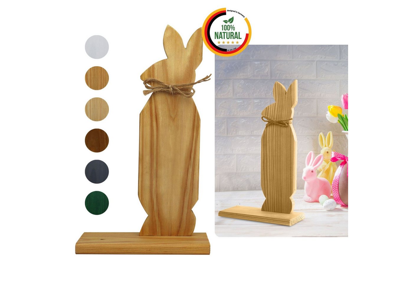Floranica Osterhase Osterdeko Hase aus Holz Deko Figur Ostern Frühling, Frühlingsdeko, Osterhase Holz-Hase DIY - Natur 30 cm Hoch Floranica Osterhase Osterdeko Hase aus Holz Deko Figur Ostern Frühling, Frühlingsdeko, Osterhase Holz-Hase DIY - Natur 30 cm Hoch von Floranica
