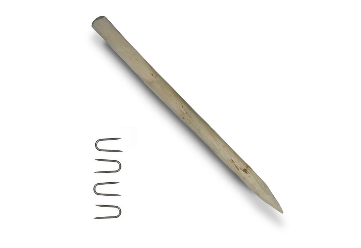 Floranica Zaunpfosten Zaunpfahl Holzpfosten für Staketenzaun Kastanienzaun Pfosten, (150 cm Hoch), Angespitzte Pfal aus Holz für Bauerntor Stützpfostenn Baumpfahl von Floranica