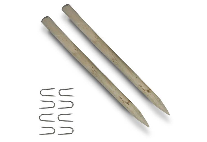 Floranica Zaunpfosten Zaunpfahl Holzpfosten für Staketenzaun Kastanienzaun Pfosten, (150 cm Hoch), Angespitzte Pfal aus Holz für Bauerntor Stützpfostenn Baumpfahl von Floranica