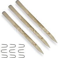Zaunpfahl Haselnussholz Höhe 150cm 3 Stk. Zaun Pfosten Durchmesser 6-8 cm von Floranica